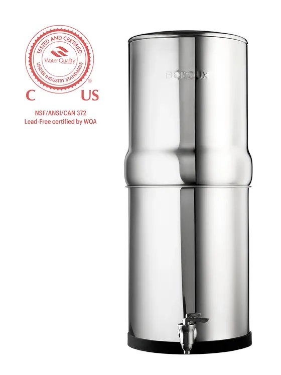 BOROUX Legacy waterfilter van roestvrij staal